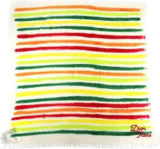 Dior Pre-owned Scarves, male, Multicolor, Size: ONE SIZE Pre-owned Denim Tears Alpaca Scarf