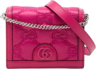 Gucci Pre-owned Cross Body Bags, female, Pink, Size: ONE SIZE Pre-owned Satchel