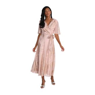 Frank Lyman Design Gebreide Jurk - Dames - Feestkleedjes - Roze - XL - Kleedjes