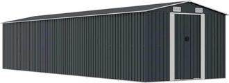 vidaXL Cobertizo Jard&iacute;n Acero Galvanizado Gris Antracita 257x779x181cm Vidaxl
