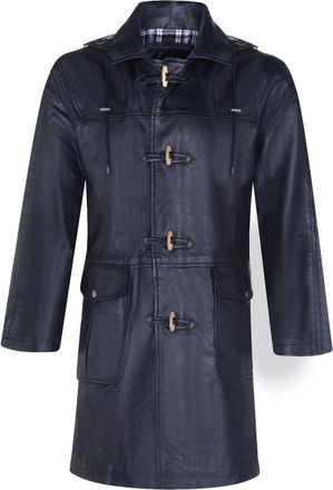 Infinity Leather Mens Leather Duffle Classic Coat-Aylesbury