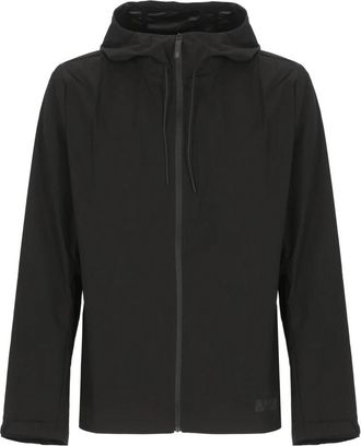 Rains Zwarte jas met hoge hals capuchon - Heren - Zomerjassen - Zwart - XS - Jassen