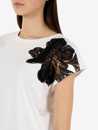 Patrizia Pepe T-shirt con applicazione bianca