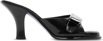 Burberry Bay leather sandals - women - Leather - 37.5 - Black