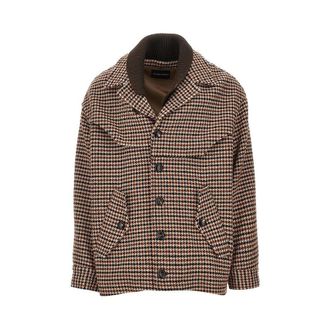 Emporio Armani Knitted caban with houndstooth motif Man 48