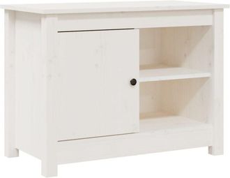 vidaXL Vidaxl - Mueble para tv de madera maciza de pino blanco 70x36,5x52 cm