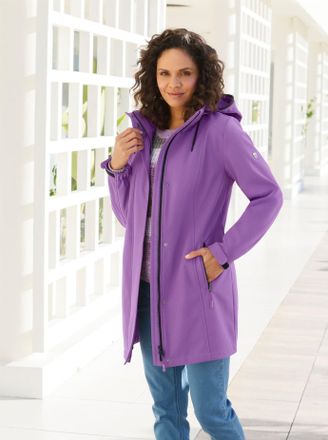 Casual Looks Softshelljacke CASUAL LOOKS, Damen, Gr. 36, lila, 94% Polyester, 6% Elasthan, unifarben, Jacken Softshelljacke