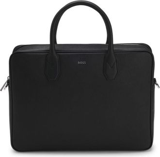 BOSS Grained document case with logo lettering