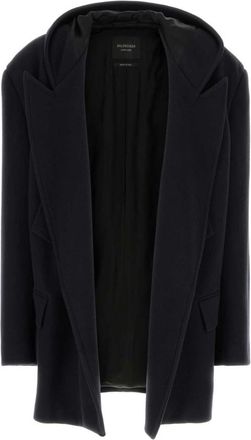 Balenciaga Navy Blue Oversize Coat