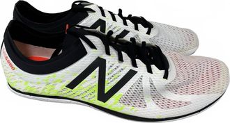 New Balance Mens Spiked Running Track Shoes In White/green/black