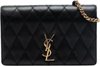 Saint Laurent Pre-owned Cross Body Bags, female, Black, Size: ONE SIZE Pre-owned The Angie Crossbody Bag