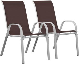 Habitat et Jardin Juego de 2 sillas jardín Textileno Cordoba - Phoenix - Topo