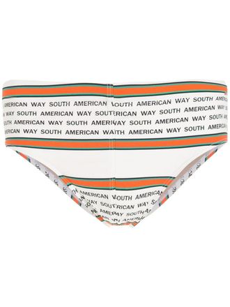 Amir Slama Costume da bagno con stampa - Bianco
