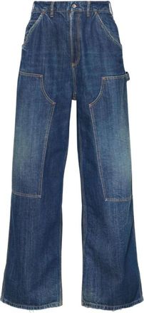 Maison Margiela Paneled Wide-leg Jeans - Heren - Loose Fit Jeans - Blauw - S - Katoen - Jeans
