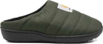 Carhartt Work in Progress x Subu logo-motif slippers - Green