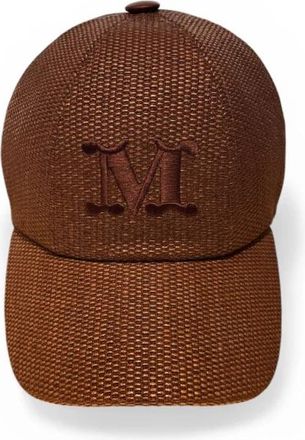 Max Mara Circense Baseball Cap - Dames - Petten - Bruin - 58 CM - Katoen - Accessoires