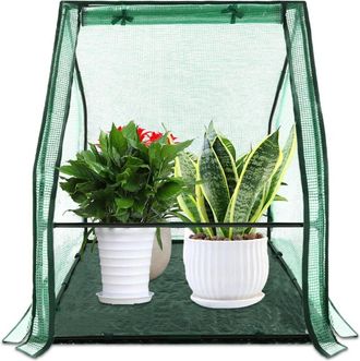 OEM Mini Serra Compatta Con Tappetino Impermeabile, Riparo Per Piccole Piante Da Interno Ed Esterno, Realizzata In Polietilene Verde