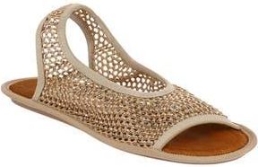 Ferragamo Woven Slingback Sandal in Beige Khaki at Nordstrom Rack, Size 6.5