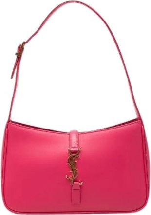 Saint Laurent Pre-owned Shoulder Bags, female, Pink, Size: ONE SIZE Pre-owned Leather Shoulder Bag