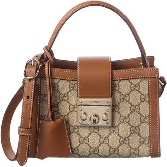 Gucci Padlock Small Gg Supreme Canvas & Leather Tote