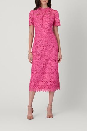 Shoshanna Floral Lace Vivienne Dress in Wild Orchid at Nordstrom, Size 10