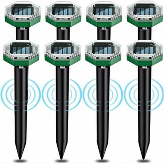 Gabrielle Repelente Solar Ultras&oacute;nico Para Topos Gabrielle De 8 Piezas, Resistente Al Agua Ip65, Apto Para Jardines, Patios Y C&eacute;sped