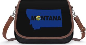 Generic Montana1 State Map Flag Fashion Womens Crossbody Bags Novelty Handbag Shoulder Bag Purse