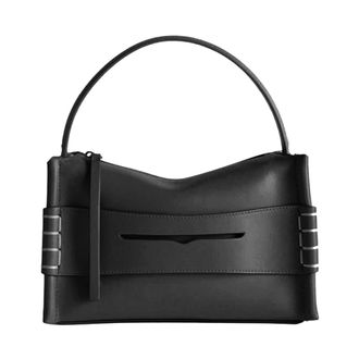 J.W.Anderson Handbags, female, Black, ONE SIZE, Leather Loafer BAG With Logo