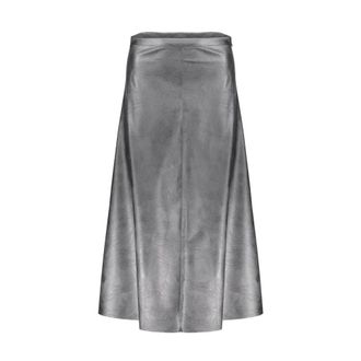 Geisha Dames, Rokken, Grijs, Maat: S Leer