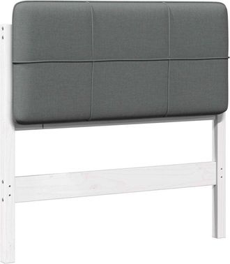vidaXL Upholstered Headboard White and Light Grey 100 cm vidaXL