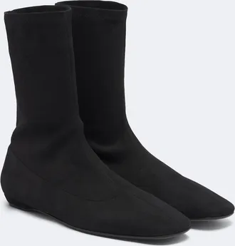 The Row Cindy suede ankle boots