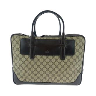 Gucci Pre-owned Handbags, female, Brown, Size: ONE SIZE Pre-owned GG Supreme Canvas Business Handbag