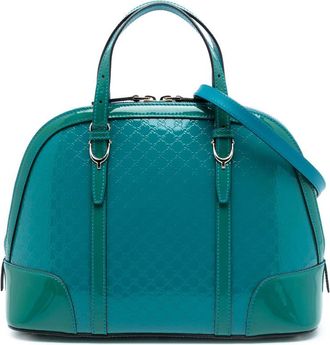 Gucci Pre-owned Gucci Small Microguccissima Bicolor Patent Nice Dome Satchel Ladies 309617 486628