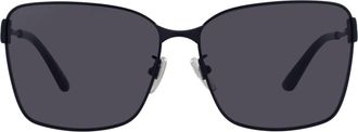 Balenciaga Grey Square Ladies Sunglasses BB0338SK 001 62