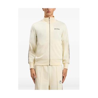 Palm Angels Zip-throughs, male, Beige, Size: 2XL Zip-Through Sweatshirt