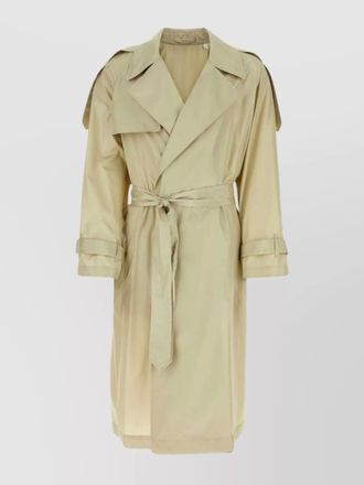 Burberry sand silk trench coat