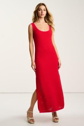 Lisa Todd Seaside Chic Cotton Dress in Lipstick at Nordstrom, Size X-Large
