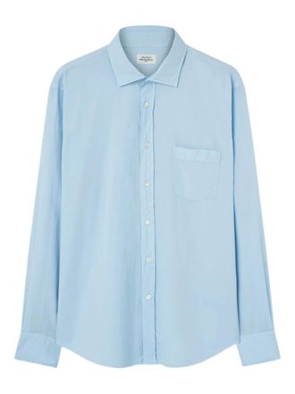 Hartford Overhemd met lange mouwen en zak - Blauw