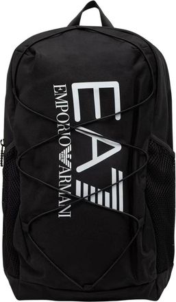 Emporio Armani Gecoate Stoffen Rugzak - unisex - Rugzakken - Zwart - ONE Size - Polyester - Tassen