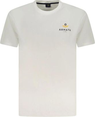 Armata Di Mare Witte Katoenen Heren T-shirt - Heren - T-shirts - Wit - M - Katoen - Tops