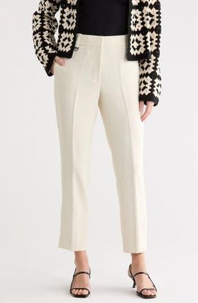 DKNY Flat Front Ankle Pants in Ecru at Nordstrom Rack, Size 10