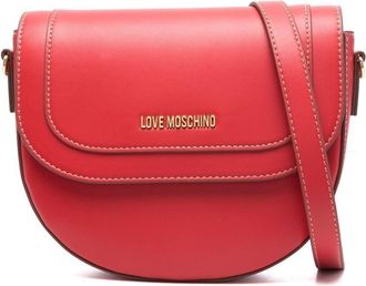 Love Moschino logo-plaque saddle bag - women - Polyurethane - OS - Red