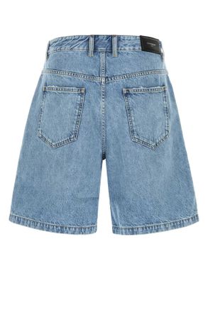 Givenchy Mens Denim Bermuda Shorts Lightblue Exterior: Cotton