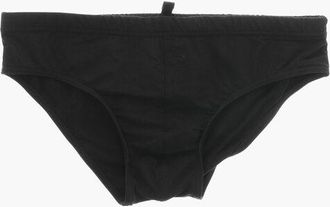 Dsquared2 Solid Color Swim Brief with Printed Maxi Logo size 44