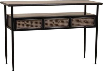 Wanderlust Deco Wanderlust Deco - Recibidor De Metal Marr&oacute;n 122x42x80