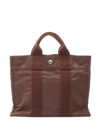 Herm&egrave;s 2010s PM Air Line tote bag - women - Nylon/Canvas - One Size - Brown