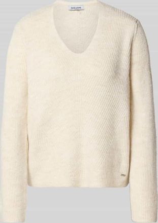 More & More More & More Strickpullover mit Rundhalsausschnitt in Offwhite, Größe 34