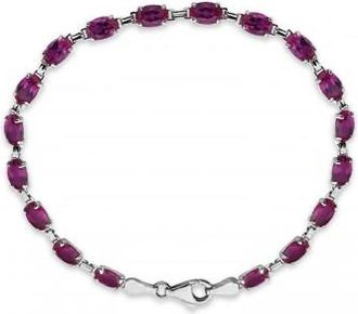 Allurez Lab Grown Ruby Bracelet 14K White Gold (0.60ct)