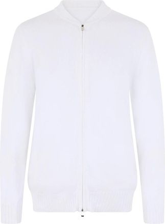 Fedeli Cardigan met rits - Heren - Vesten - Wit - L - Katoen - Truien & Vesten