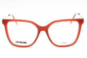 Love Moschino MOL612 Rectangular Acetate Eyeglasses - Coral
